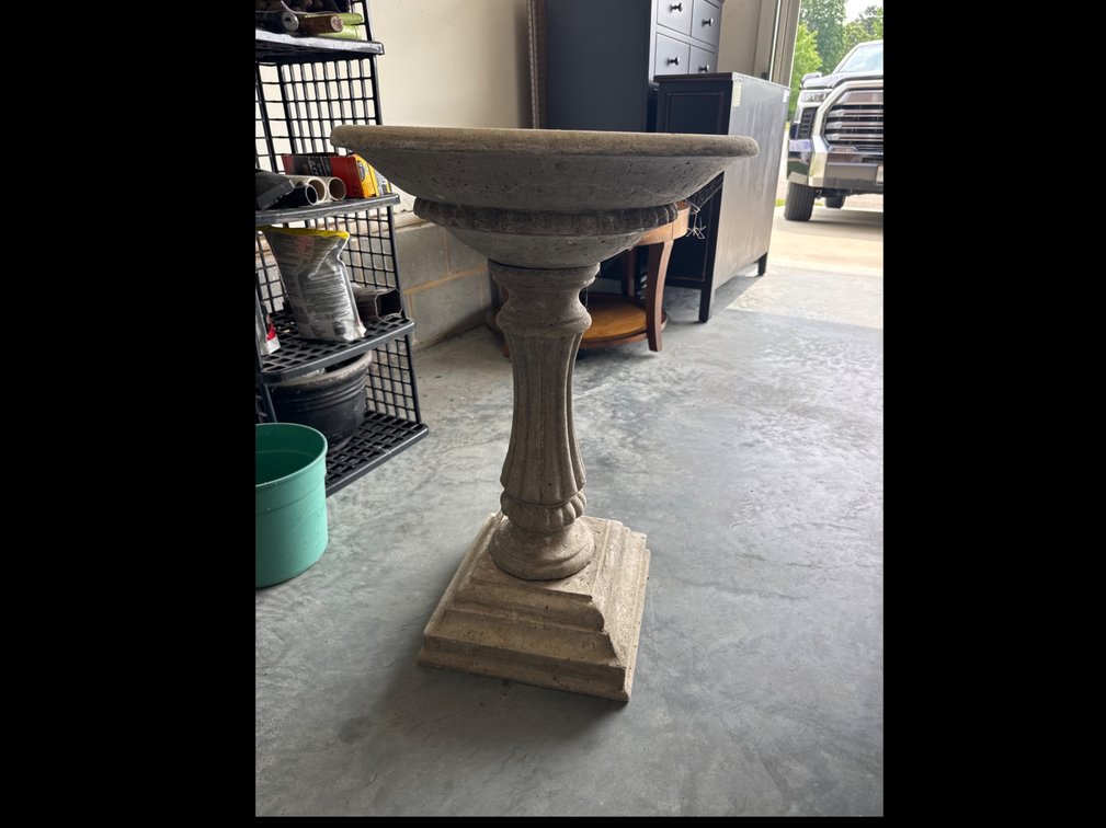 Faux Stone Bird Bath 