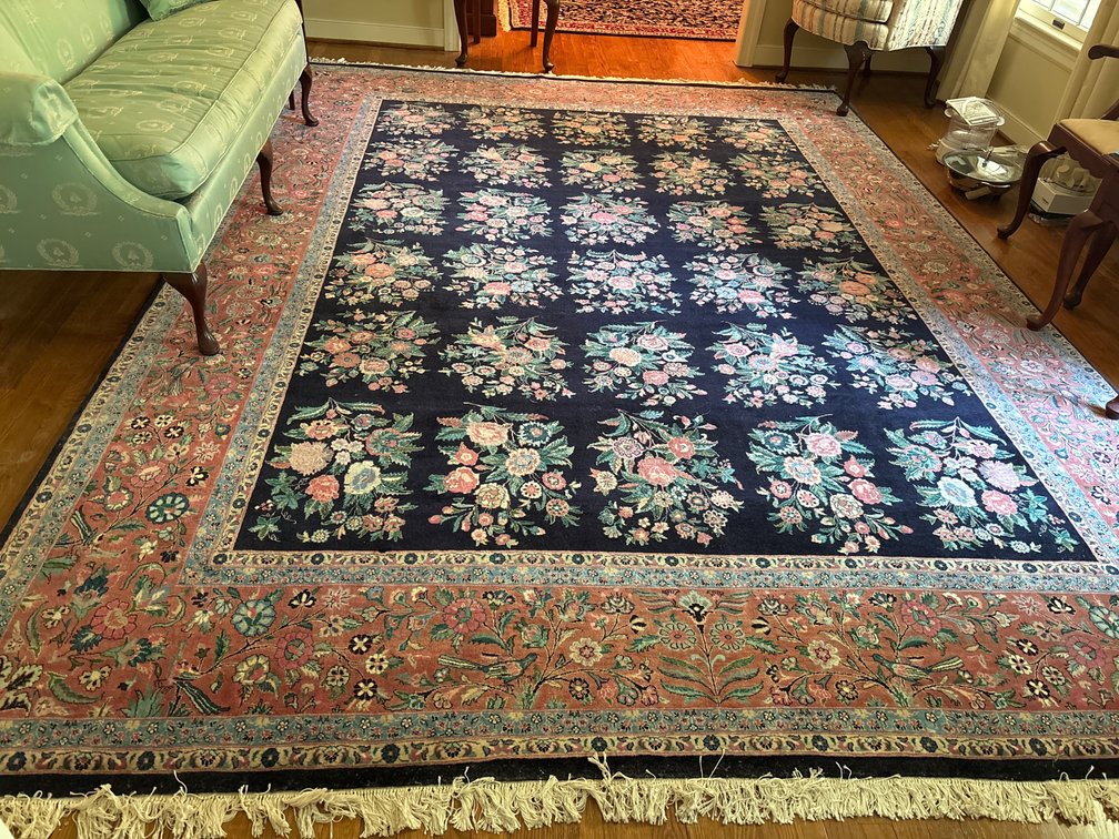 Karastan room size wool rug, 109” x 153”