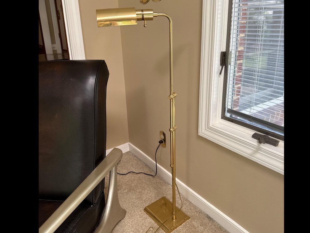 Adjustable Height Brass Lamp