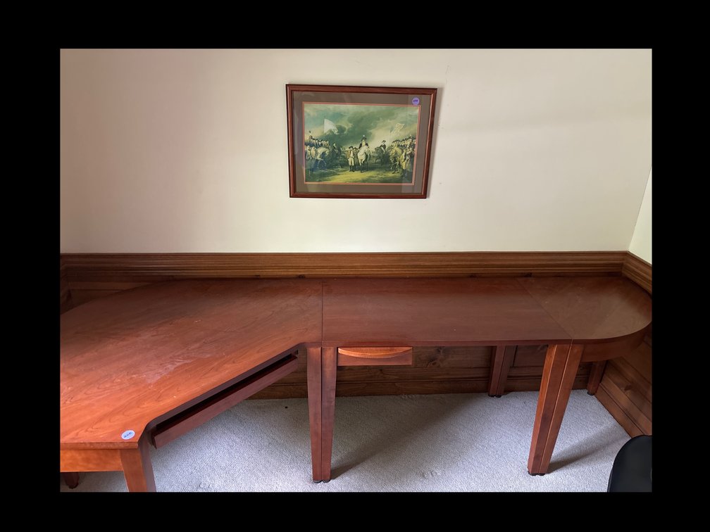 3-part wood office computer desk