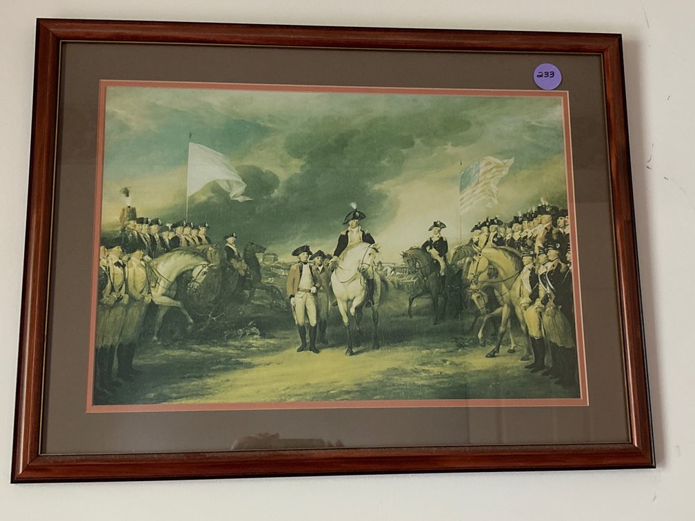 Print of Lord Cornwallis surrendering at Yorktown