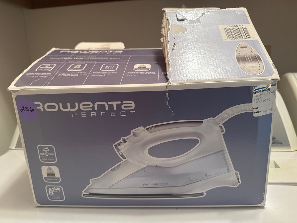 Rowenta Perfect Steam Iron, new 