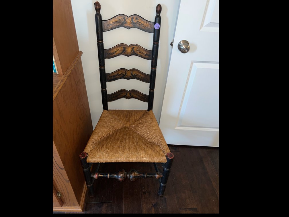 Very nice stenciled chair 21”W x 18”D x 41”T
