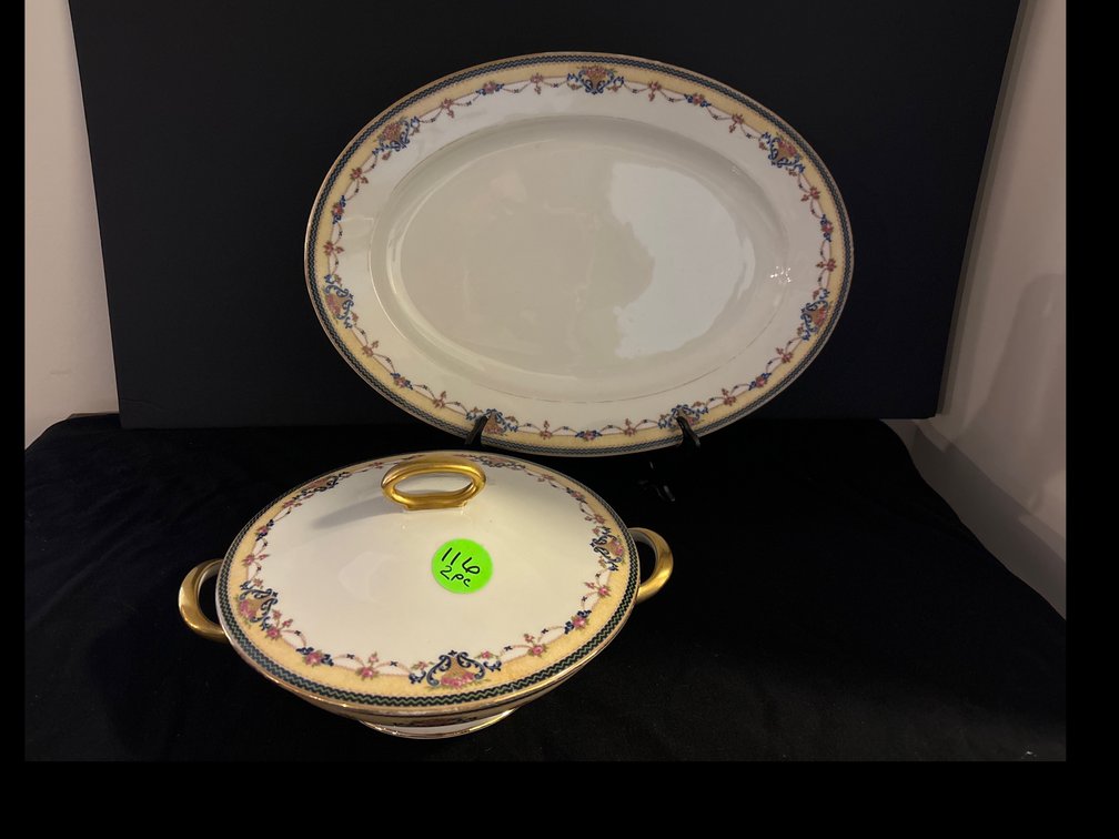 Limoges porcelain tureen and 16” platter