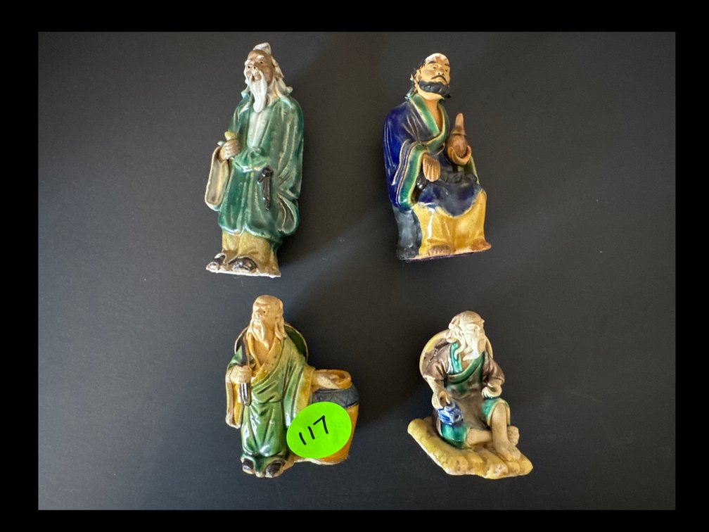 Chinese Mud Men 4pcs Tallest 4.5”