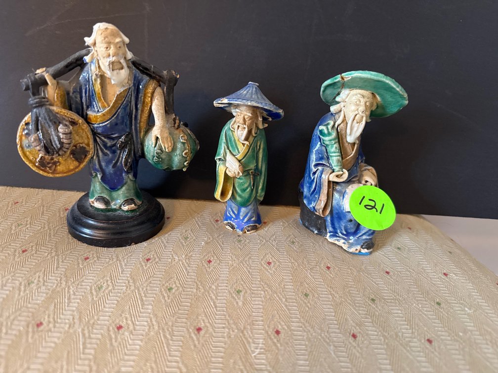 Chinese Mud Men 3pcs Tallest 5” 