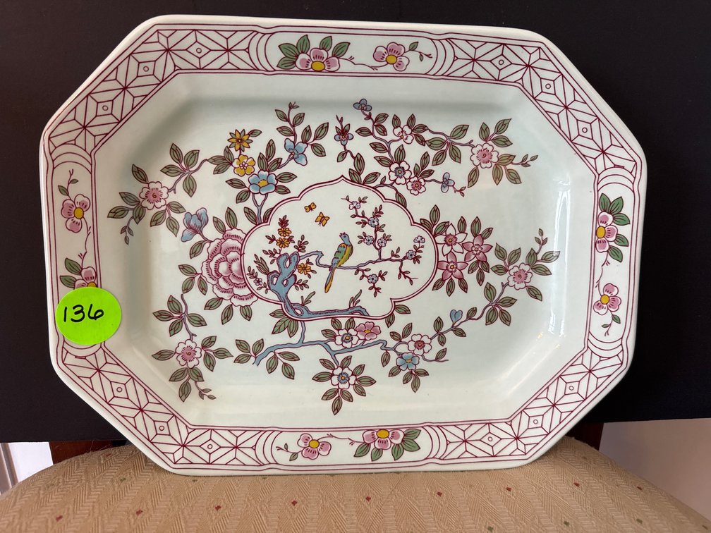 Adams Calyx Ware Platter Singapore Bird 12” wide