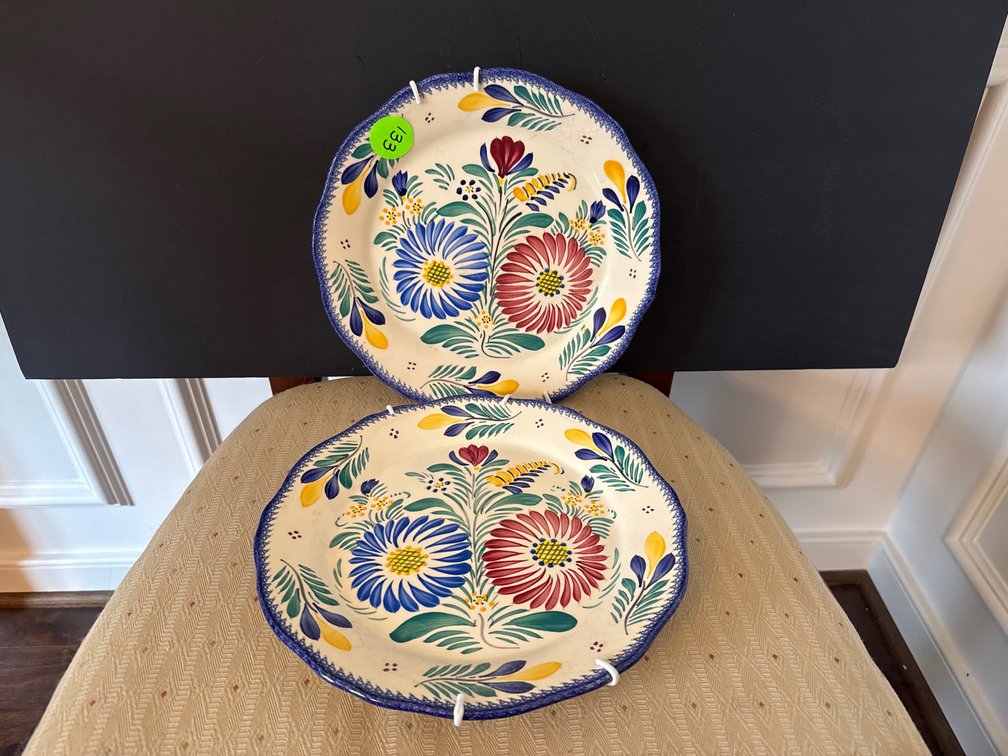 Quimper Plates Floral 10” diameter