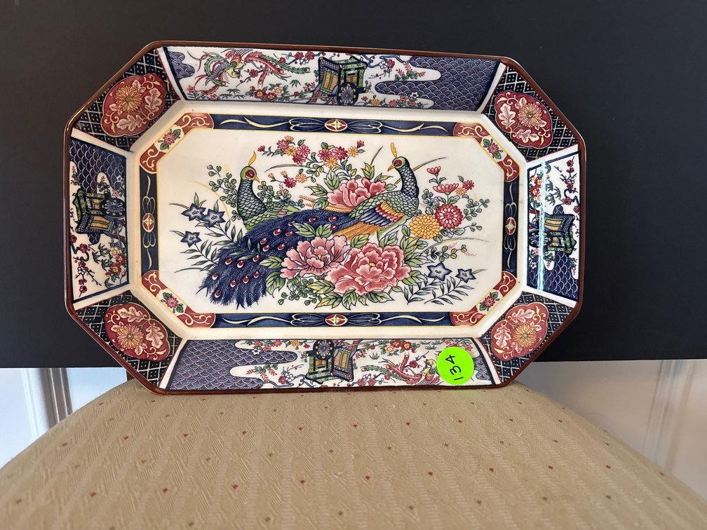 Imari Peacock Platter 16” wide