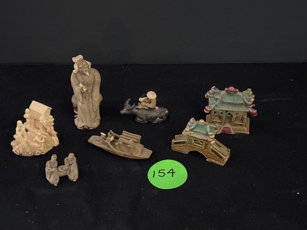 Asian miniatures; tallest is 2”