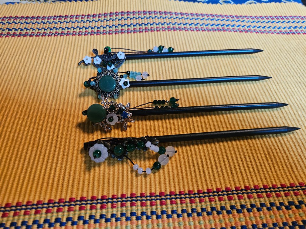 4 NEW Hair Sticks for Hair Buns - Chinese Style 