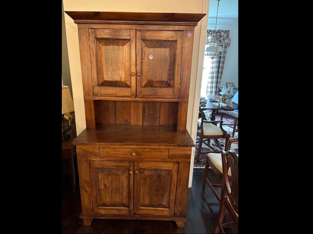 Handmade solid wood cabinet; probably from antique wood