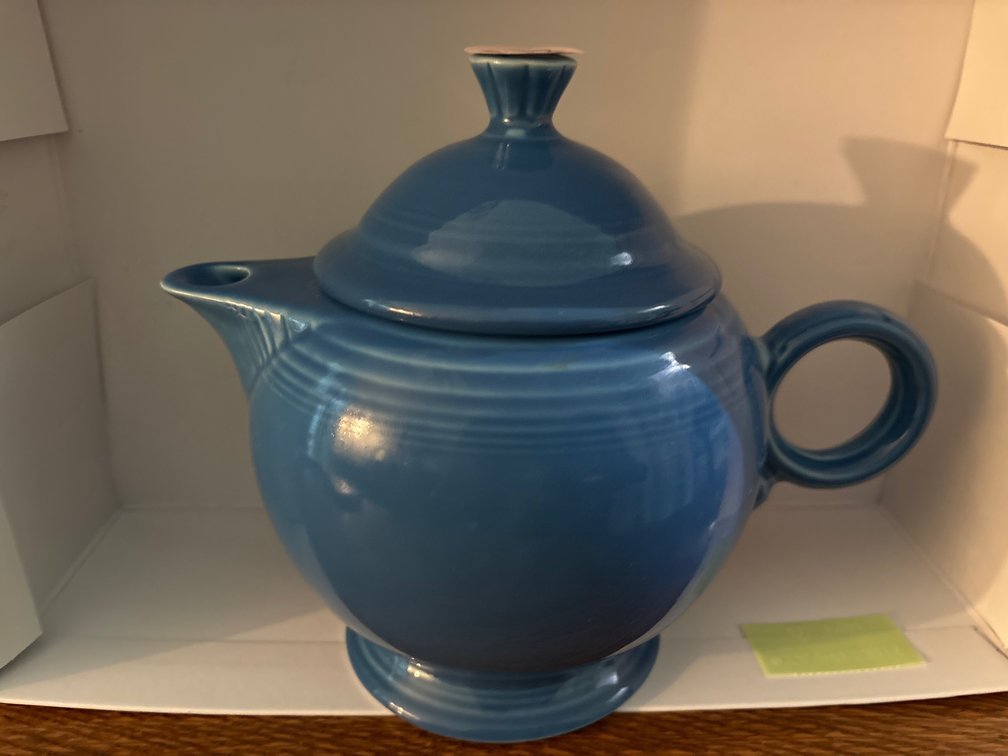 Fiestaware blue teapot