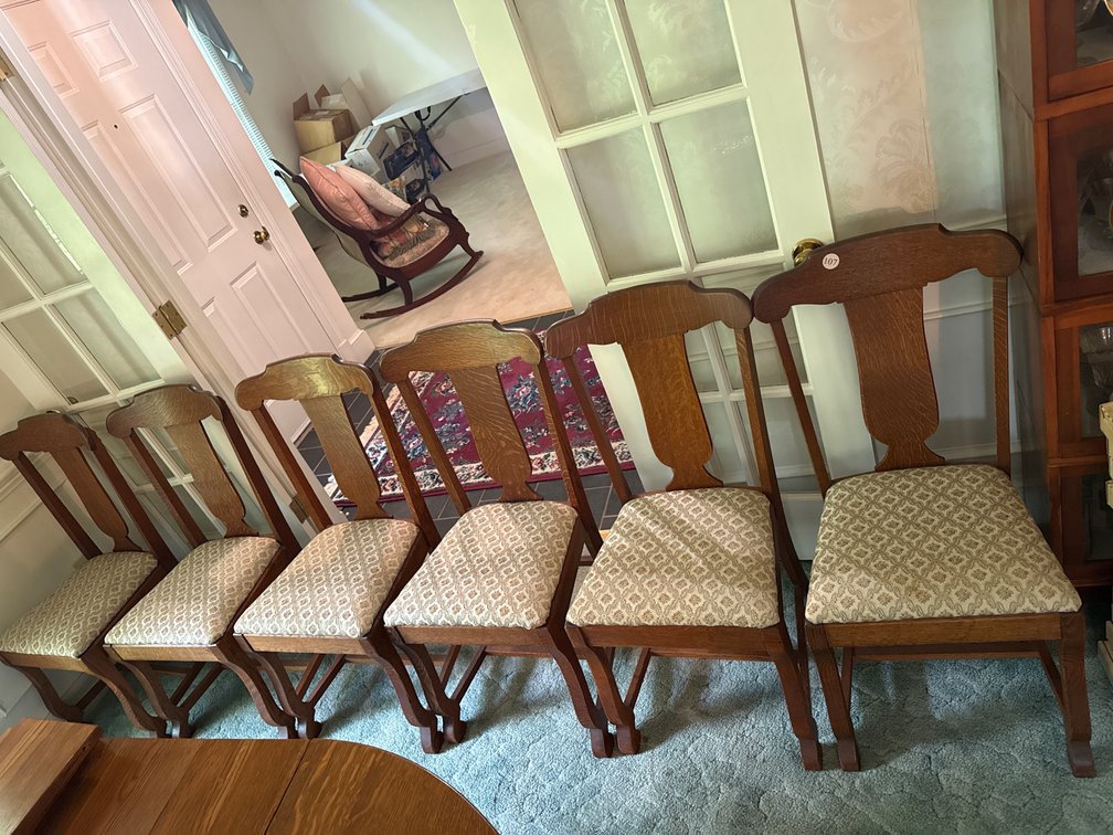 Solid Oak Dining Chairs 