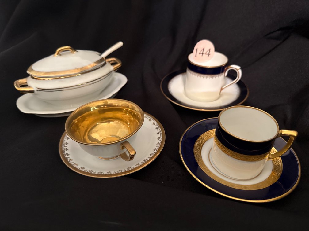 Vintage Demitasse Cups, Saucers and Sugar Bowl 