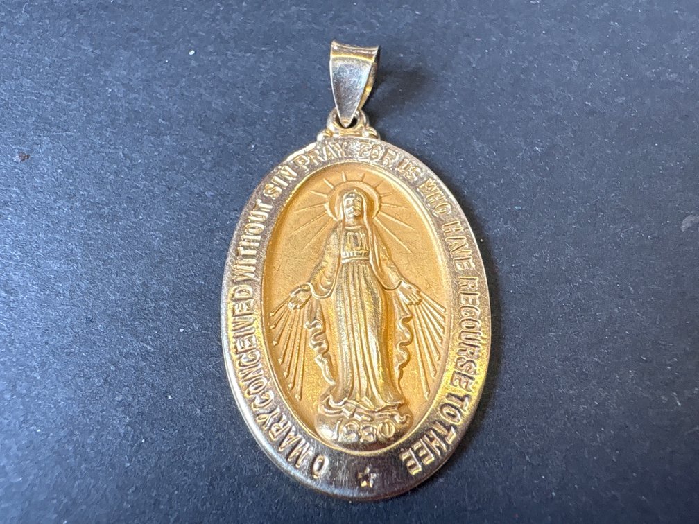 14k Yellow Gold Miraculous Medal 