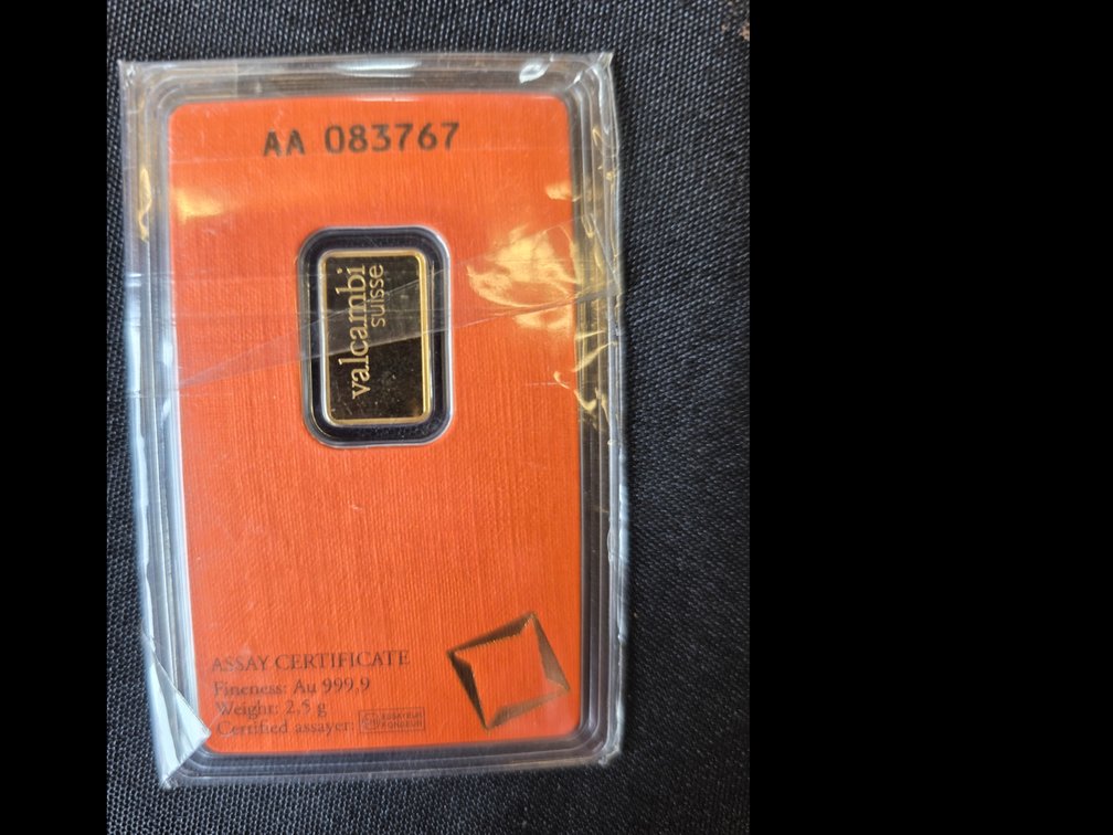 2 .5 Gram AU 999.9 Fine Gold Bar