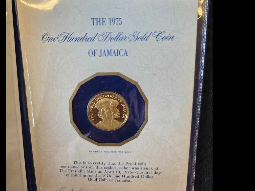 1975 7.83 Grams 900/1000 Fine Gold, $100.00 Gold Coin