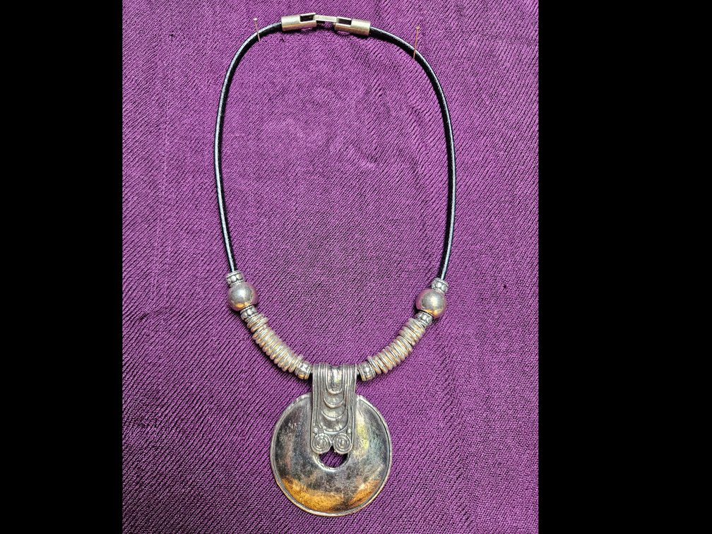 Silver and Black Necklace 