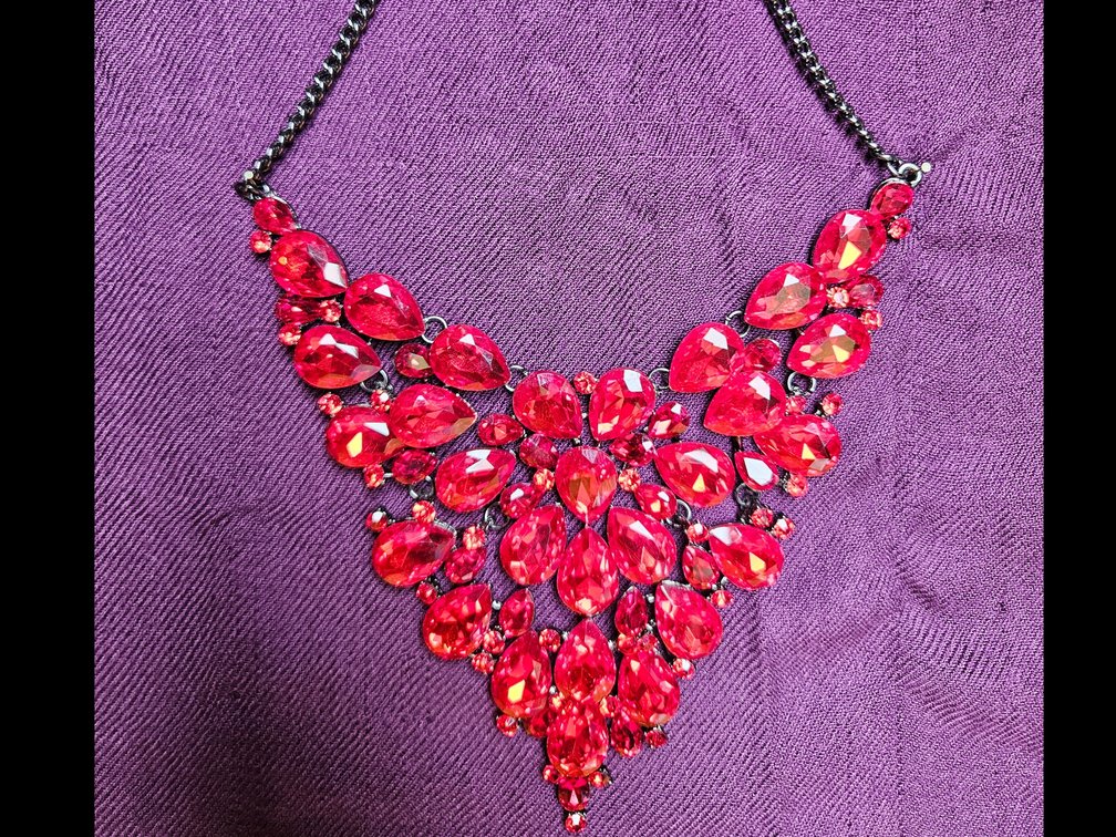 Spectacular Faux Ruby Necklace 