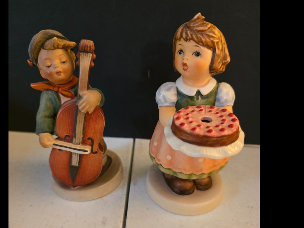 Vintage Goebel Hummel "Sweet Music" Figurine No. 186. 4.75":  Vintage 1983 'Birthday Candle' Hummel Figurine, 440. 4.75"