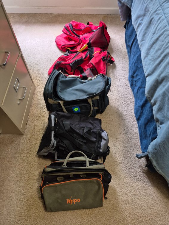 (5) gear bags