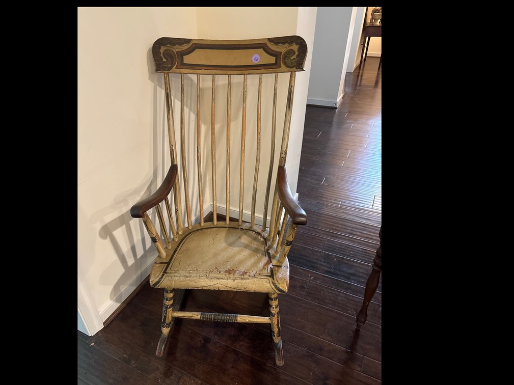 Antique stenciled rocker