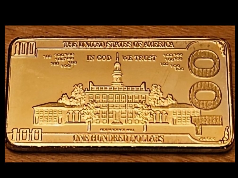 24k Yellow Gold Plated Ingot