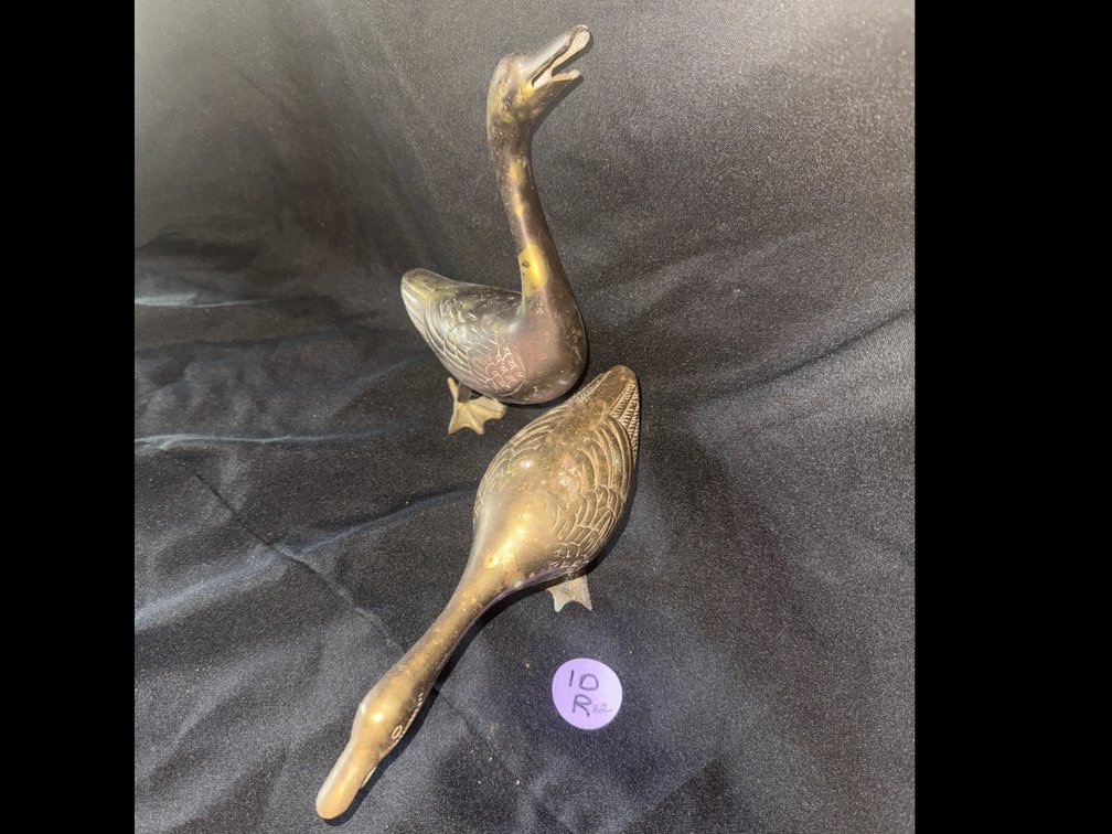 Pair of Brass Birds 