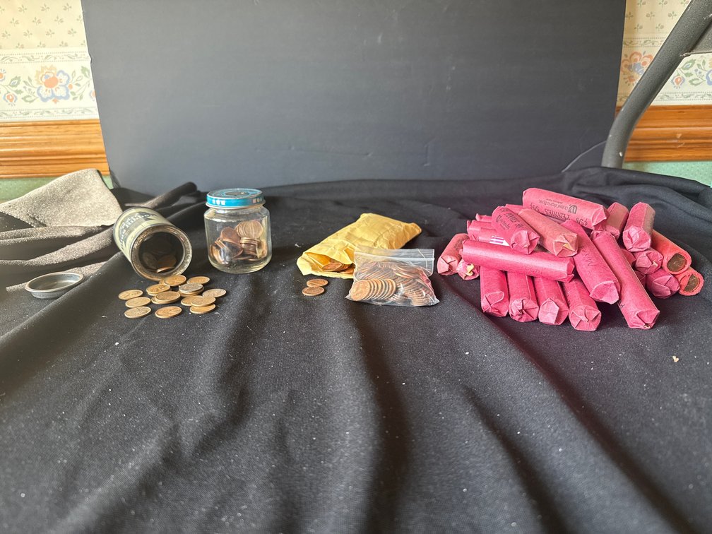 Thirty Rolls of Pennies Plus More