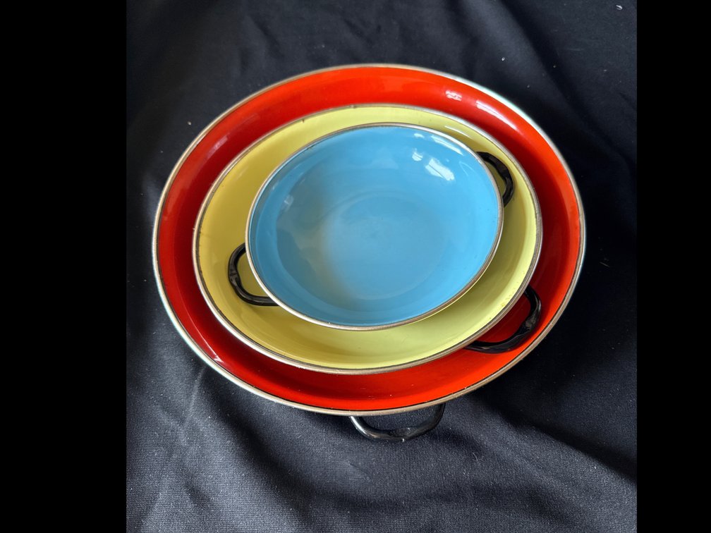 Vintage Enamel Baking Pans 