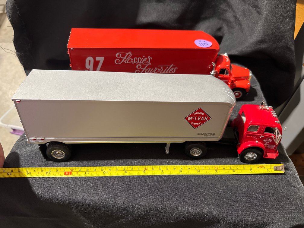 Pair Metal Tractor and Trailer McLean Trucking Company, Flossie’s Favorites