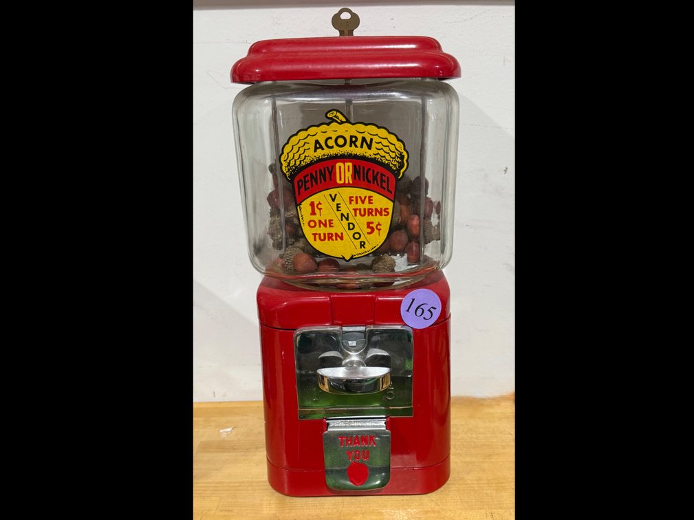 Vintage Acorn Gumball Machine 