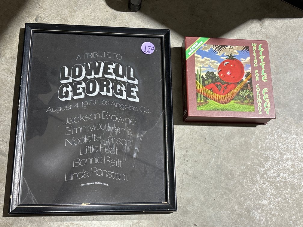 Framed advertisement, “tribute to Lowell George”