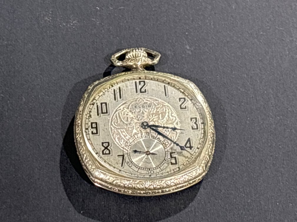 Antique Elgin silver pocket watch (not marked)