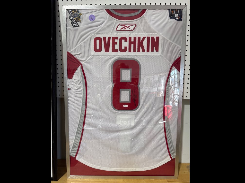 Signed and Framed Ovechkin 2007 Dallas All Star Game NHLS Jersey