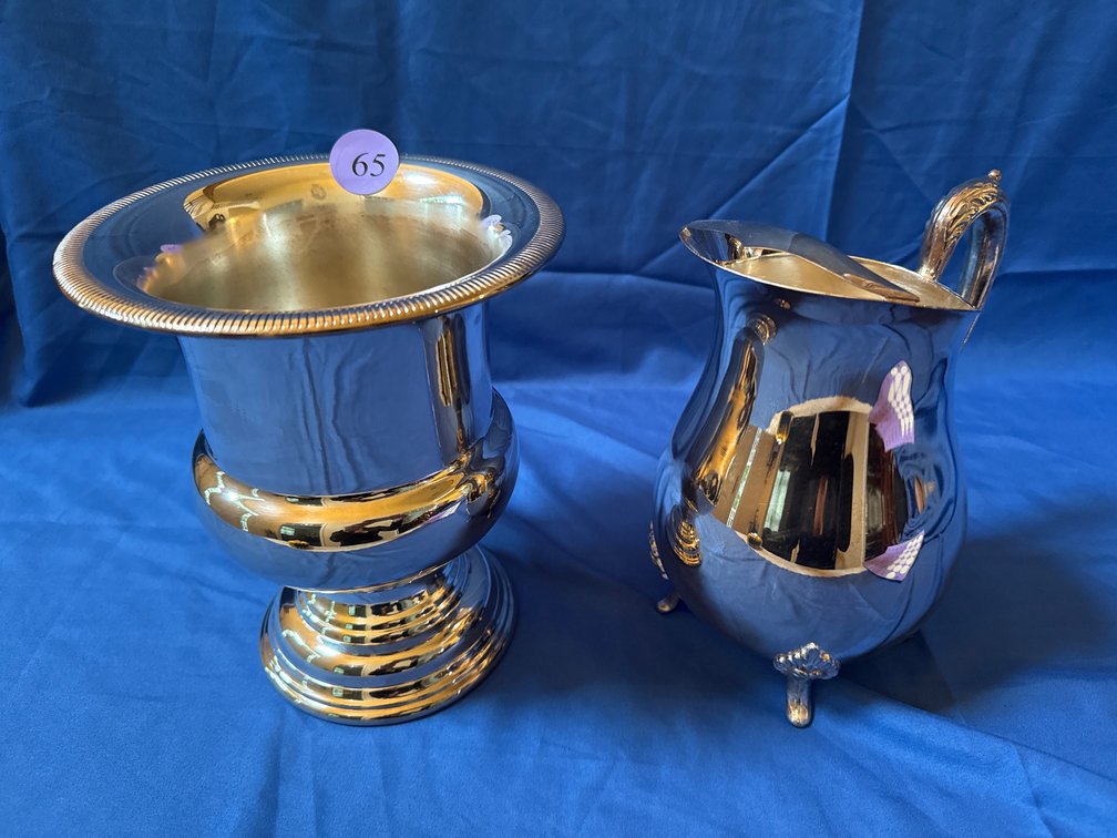 Gorham Silver Plate Champagne Bucket and Pitcher