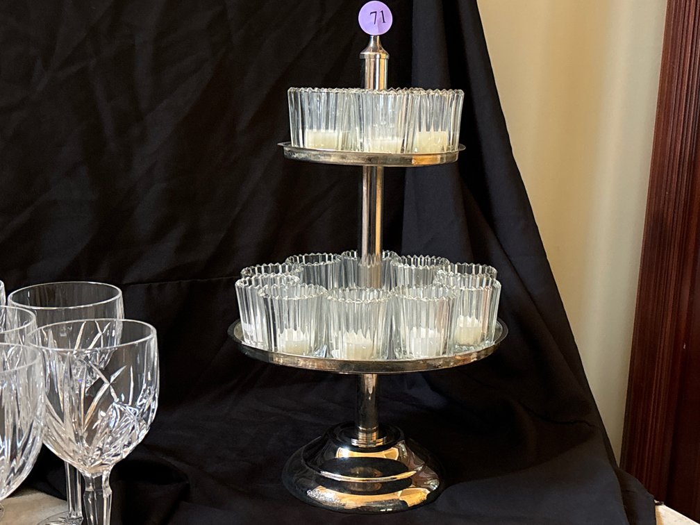 International Silver silverplate  2-tier votive stand