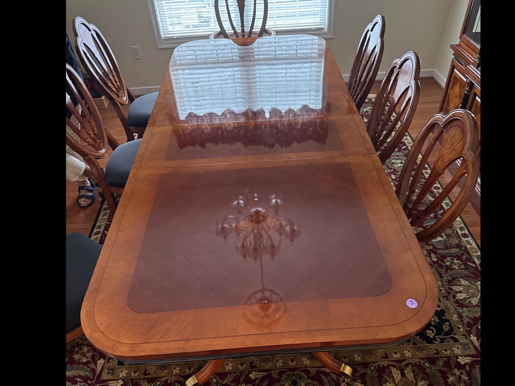 Universal Furniture Solid Wood Inlaid Dining Table 