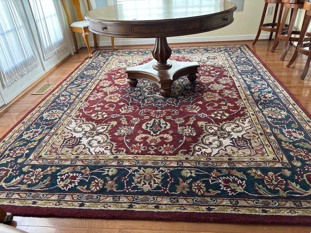 Safavieh 8’ x 10’ wool rug, burgundy and navy