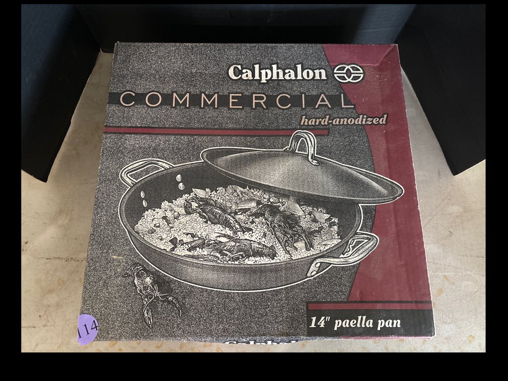 Calphalon Commercial 14” paella pan, boxed