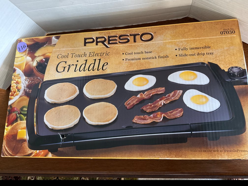 Presto Electric Griddle, boxed 