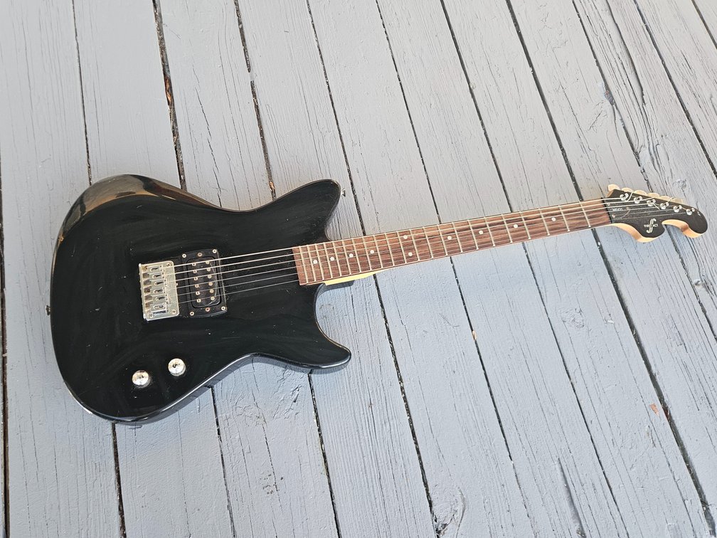 Black Electric Guitar 