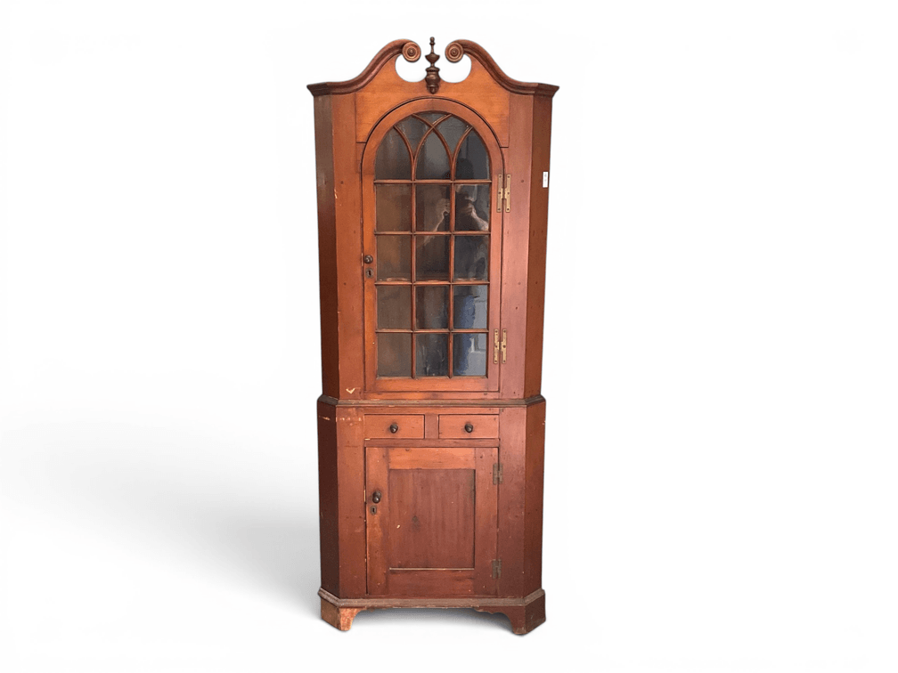 Chippendale Style Pine Corner Cupboard