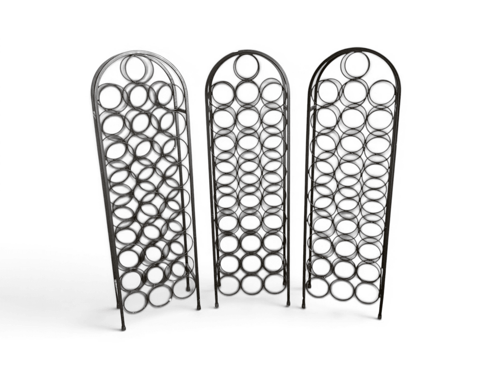 Three Metal Wire Wine Racks