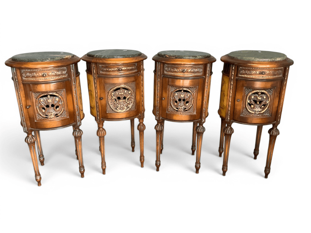 Four Louis XVI Style Marble Top Stands