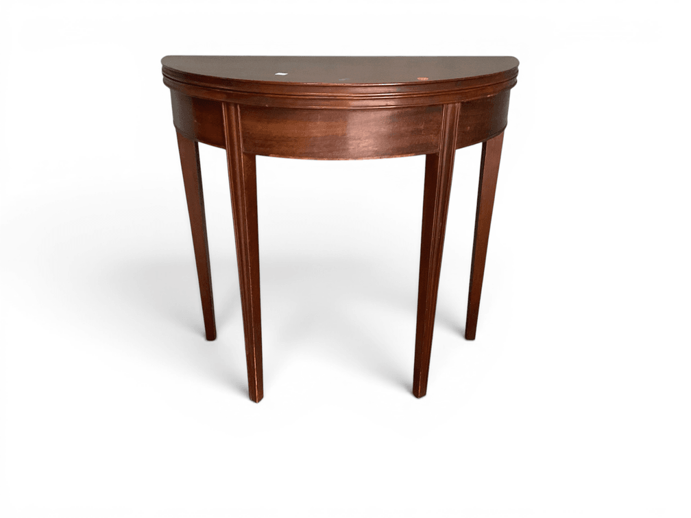 Hepplewhite Style Demi-Lune Games Table