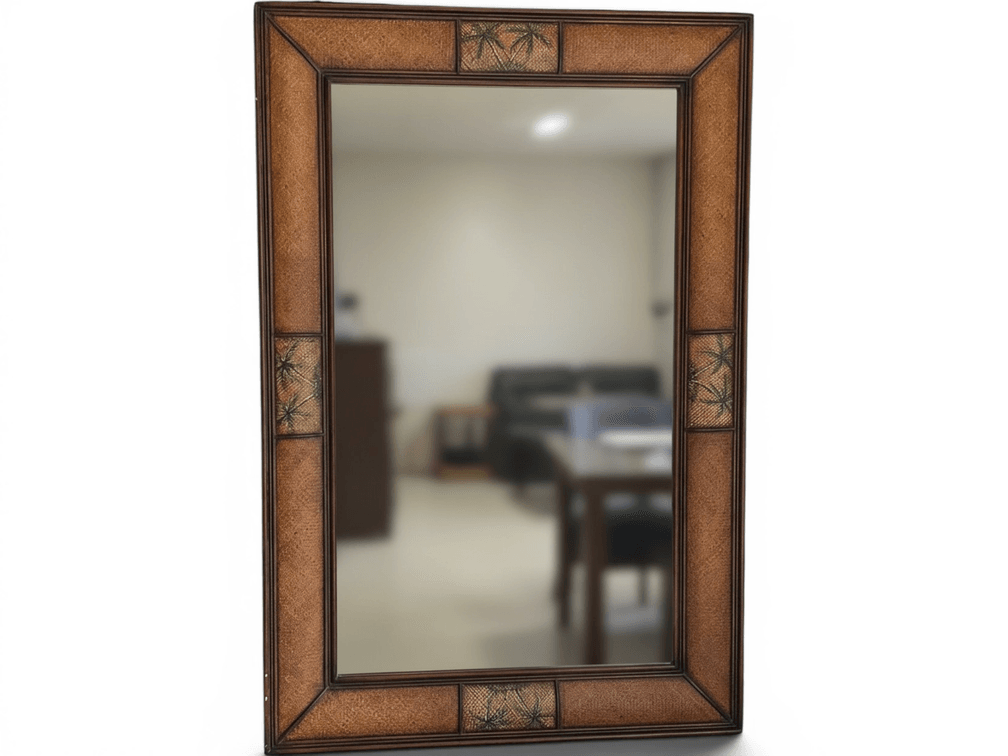 Large Scale Rattan Mirror