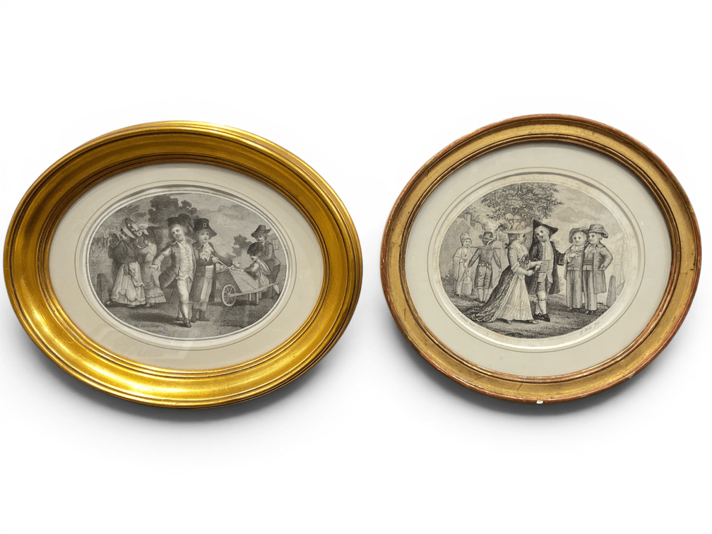 Pair of Gilt Framed Nicolas Colibert Engravings
