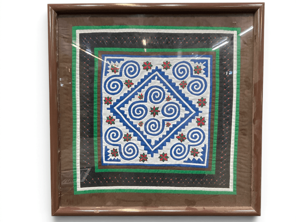 Framed Hmong Textile